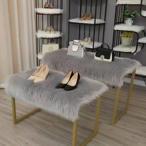 Vải Lông Nhân Tạo Màu Xám Và Trắng Lông Dài - Vải Lông DeCor Chụp Hình