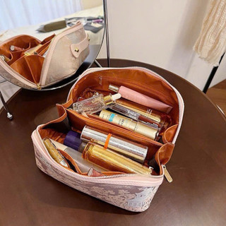 Túi Bag Makeup Mỹ Phẩm Gấm Nguyệt Hoa Cổ Điển| Mỹ Phẩm Đa Năng Nhiều Ngăn Sang Trọng Style 2026 |Quà Tặng Gift For Women