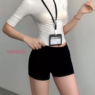 Quần đùi nữ cạp cao chất thun co giãn sang VANISA Q7
