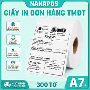 Giấy In Nhiệt A7 dán được GIấy in đơn hàng 75x100 Tem vận chuyển 70x100 80x100 Decal Giấy in phiếu giao hàng