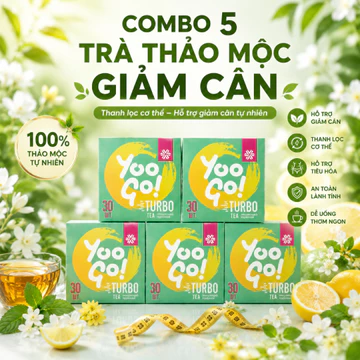 [Combo 5 hộp] Trà thải độc giảm cân Yoo Go Turbo Tea siberian wellness, trà cải thiện hệ tiêu hóa