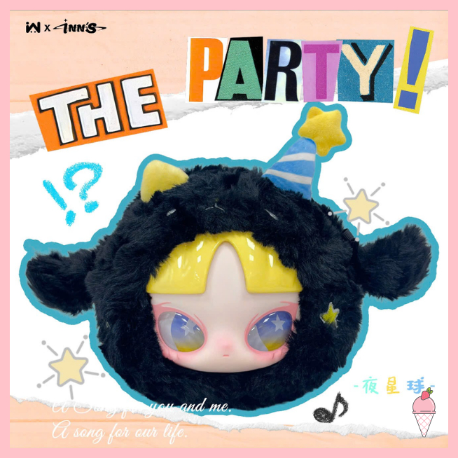 [Hỏa tốc HCM] Hộp mù gấu bông Inn's Let Party Time Blindbox Series chính hãng ice.cream.authentic