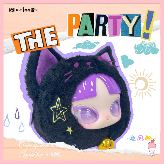[Hỏa tốc HCM] Hộp mù gấu bông Inn's Let Party Time Blindbox Series chính hãng ice.cream.authentic