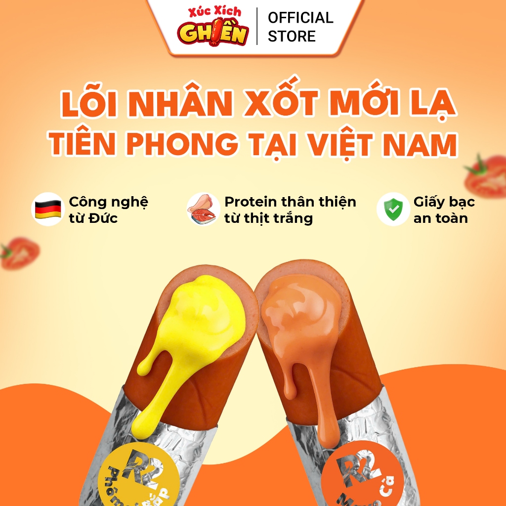 Xúc Xích Giấy Bạc Lõi Nhân Phô Mai Bắp R2 Vietinter Foods (Gói 450g)