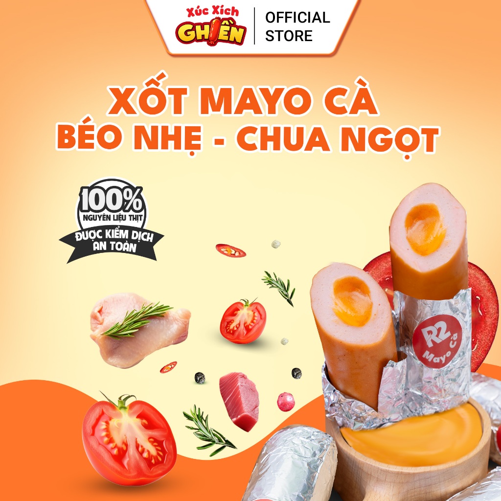 Xúc Xích Giấy Bạc Lõi Nhân Phô Mai Bắp R2 Vietinter Foods (Gói 450g)