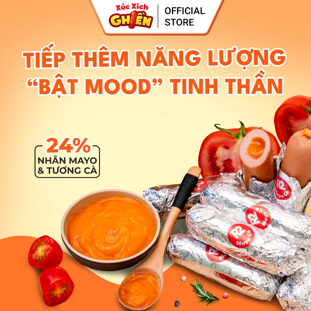 Xúc Xích Giấy Bạc Lõi Nhân Phô Mai Bắp R2 Vietinter Foods (Gói 450g)