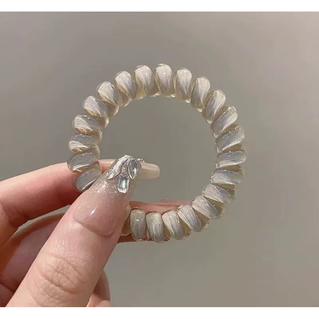 (Giá 1 cái) Dây cột tóc lò xo màu cầu vồng pastel xinh iu ngọt ngào