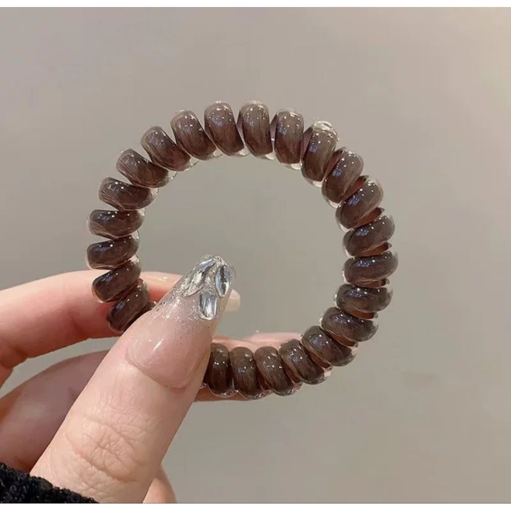 (Giá 1 cái) Dây cột tóc lò xo màu cầu vồng pastel xinh iu ngọt ngào