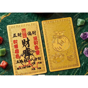 Lá Vàng Tài Lộc - Lá Vàng Ánh Kim 5x8cm (Đã Xin Lộc)