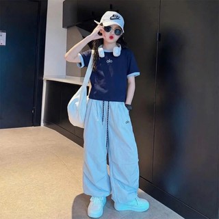 SET BỘ ÁO COTTON - QUẦN GIÓ XUÔNG CHỮ ALO CỰC CHẤT |ANHMYBABY
