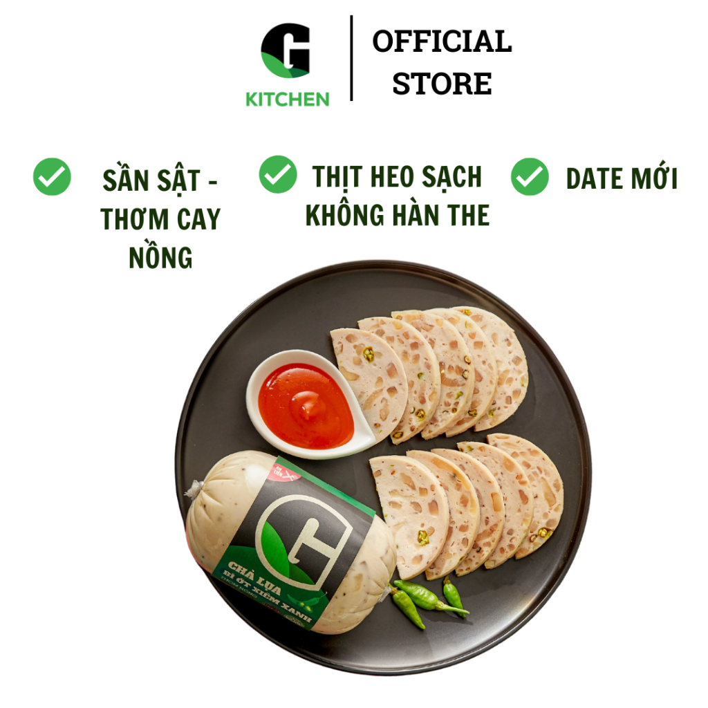 Chả lụa bì ớt xiêm xanh G Kitchen 500g/ 200g [Giao HCM]