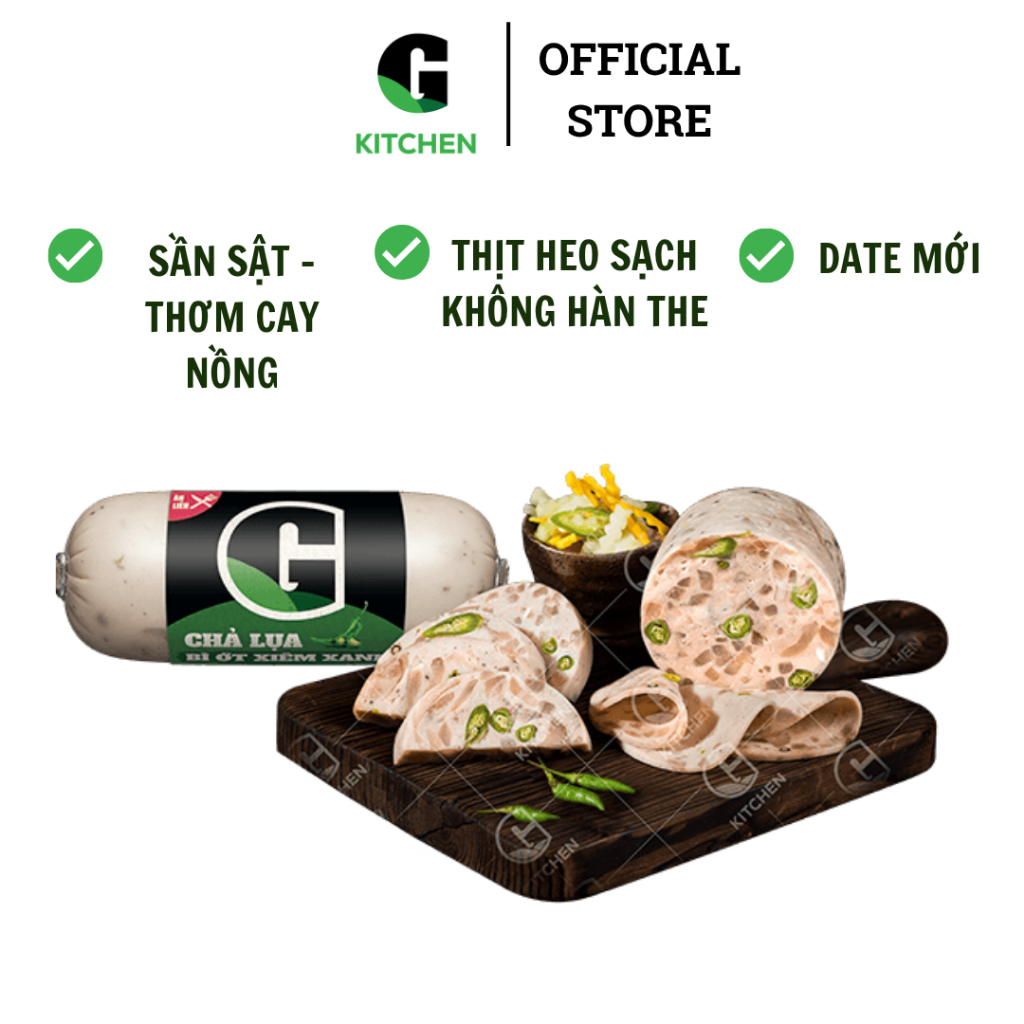 Chả Lụa Que Bì Ớt Xiêm Xanh G Kitchen 200g/ 50g [Giao HCM]