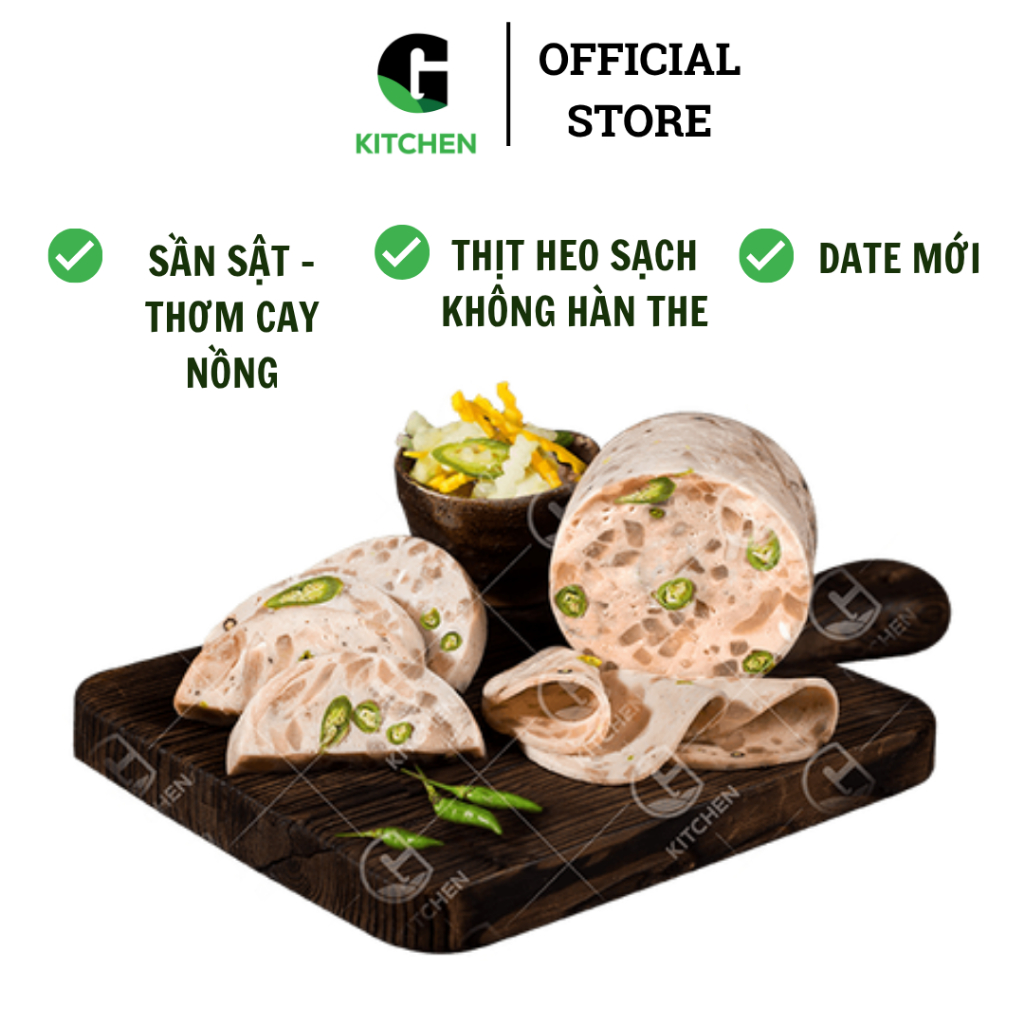Chả lụa bì ớt xiêm xanh G Kitchen 500g/ 200g [Giao HCM]