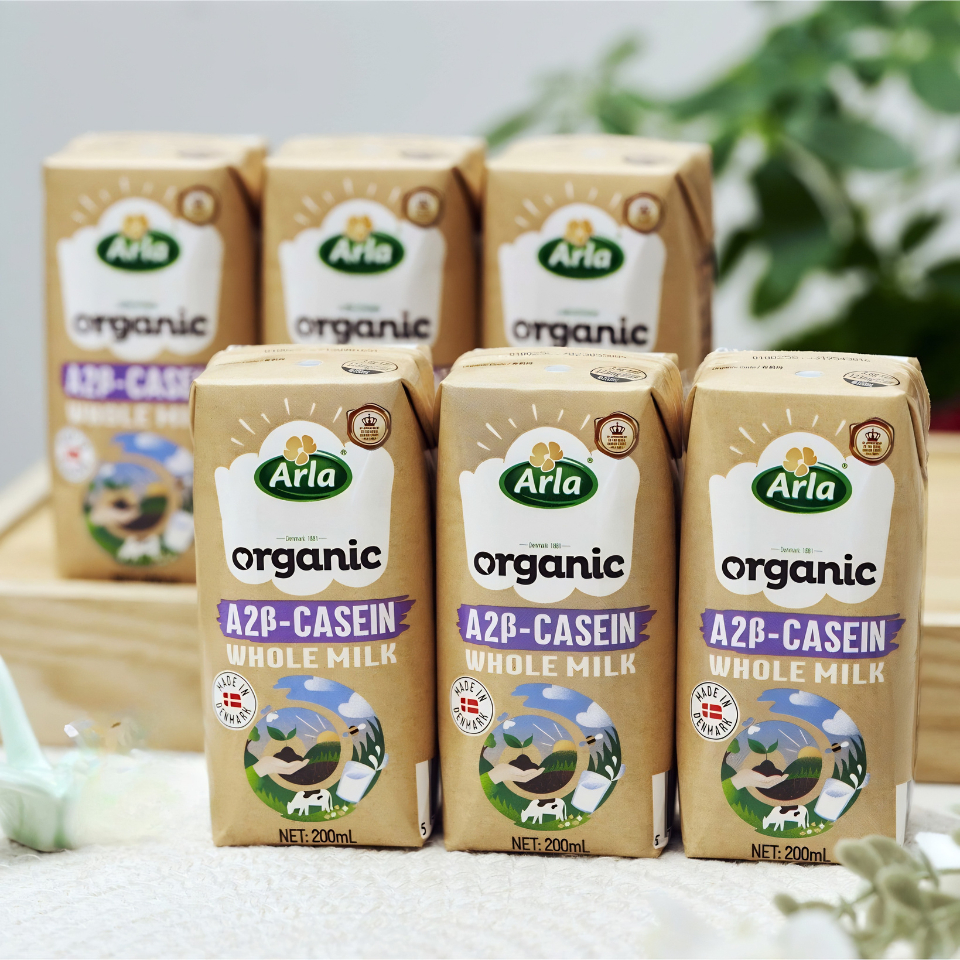 Sữa Tươi Hữu Cơ Arla Organic A2 Beta Casein 200ml – Thùng 20 Hộp | Sữa Nhập Khẩu Đan Mạch, Dễ Tiêu Hóa, Giàu Canxi