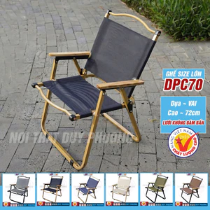 Ghế Cà Phê Lưng Cao DPC_70, Ghế XẾP Cà Phê Khung ống vuông, chắc chắn, Lưới Textilene Thoáng mát