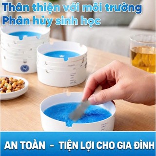 Gạt Tàn Thuốc Dùng 1 Lần Hộp 25 Cái | Foam Ashtray Mini Có Khe Gác Thuốc, Gạt Tàn Ô Tô Để Bàn