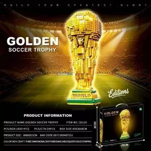 Đồ chơi lắp ráp cúp vàng World Cup, lắp ráp mô hình bóng đá
