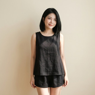 Bộ pijama nữ 2 món lụa ánh kim áo ba lỗ quần short mặc nhà mặc ngủ thoáng mát mềm mịn không bí da [NP B14]