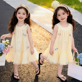 [TẶNG Vòng kitty] Váy đi biển, đầm trẻ em hàng QCCC - Váy xinh cho bé mặc hè dáng xòe Bling Bling