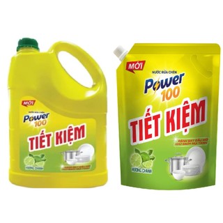 Nước Rửa Chén Power 100 Tiết Kiệm Hương Chanh 3,5kg