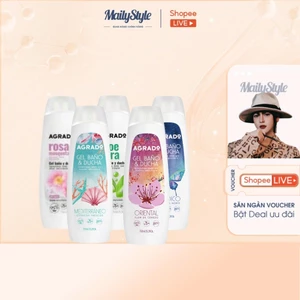T424_ Combo (01 Chai) A76 Sữa Tắm Tây Ban Nha Agrado 750ml + (01 Hũ) M50 TDC body thuần chay+(01 Cái) K110 Bông Tắm Dài