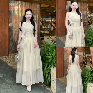 Đầm Dạ Hội Dài Maxi Voan Công Chúa – Sang Trọng, Nhẹ Nhàng, Tôn Dáng[damvaythietke] X101