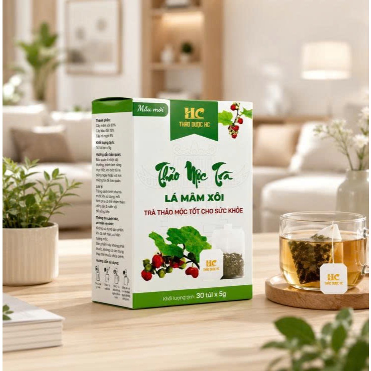 Trà Lá Mâm Xôi HC 30 Gói Túi Lọc – Trà Thảo Mộc Tự Nhiên,Tiện Lợi, Dễ Pha