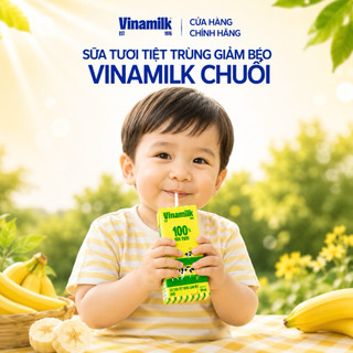 Sữa Tươi Tiệt Trùng Giảm Béo Vinamilk Chuối 180ml - Thùng 48 Bịch