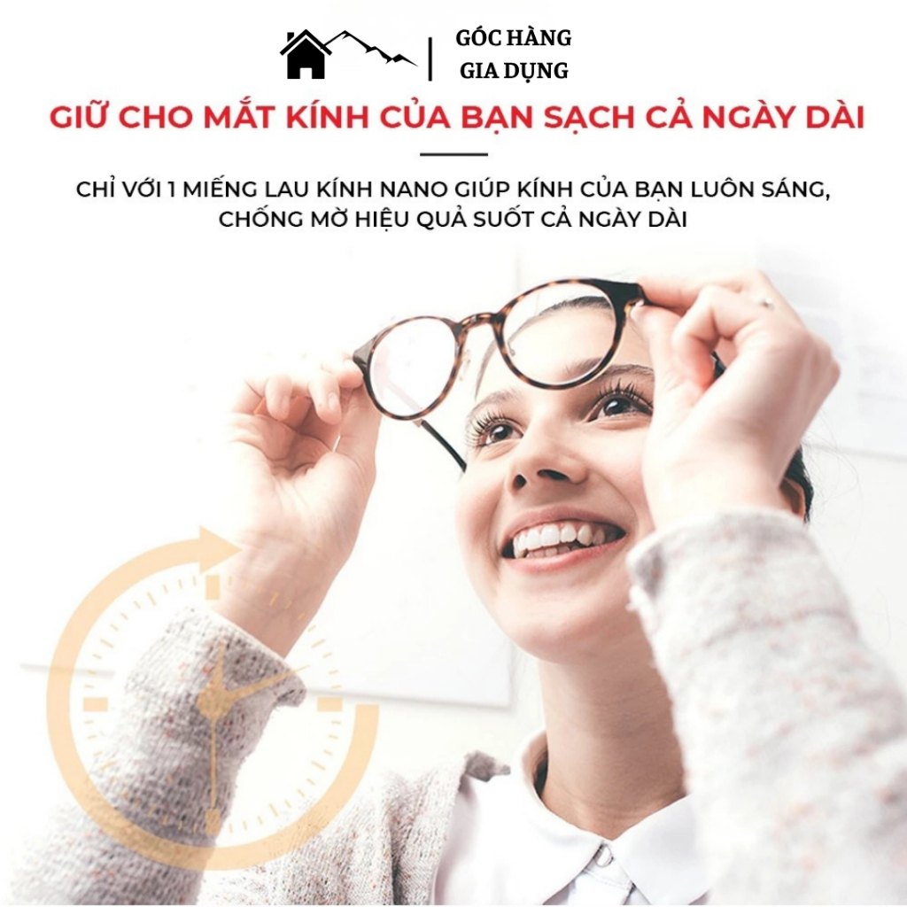 [Mua 2 tặng 1] Combo 3 Hộp Khăn Lau Kính Nano Chống Bám Hơi Nước Bụi Bẩn Giấy Lau Kính Mắt