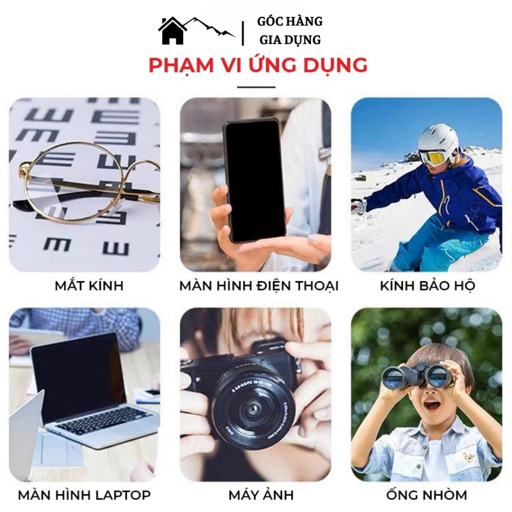 [Mua 2 tặng 1] Combo 3 Hộp Khăn Lau Kính Nano Chống Bám Hơi Nước Bụi Bẩn Giấy Lau Kính Mắt