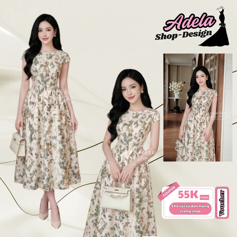 Váy Công Sở ADELA DESIGN Lụa Twist Satin Form Xòe Nữ Tính MDU6376