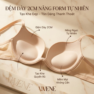 Áo lót nữ VANVENE AL403 có gọng đệm dày nâng ngực, xẻ ngực sâu, áo ngực tạo kiểu hở lưng