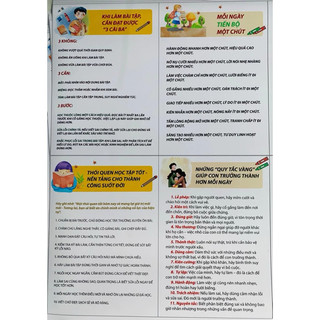 Bộ 10 Tranh: Quy tắc Ứng Xử Và Quy tắc Học Tập Cho Bé( Bộ 10 tờ)