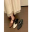 Sandal nửa kín mũi chấm bi cao 4cm dành cho nữ