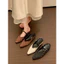 Sandal nửa kín mũi chấm bi cao 4cm dành cho nữ