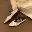 Sandal nửa kín mũi chấm bi cao 4cm dành cho nữ