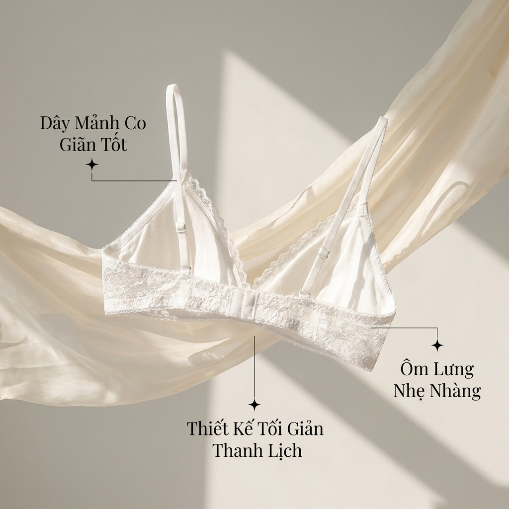 Áo lót Vanvene, áo ngực nữ BR304 ren không gọng, áo lót nữ mút mỏng có thể tháo rời mềm mại thoáng khí | BigBuy360 - bigbuy360.vn