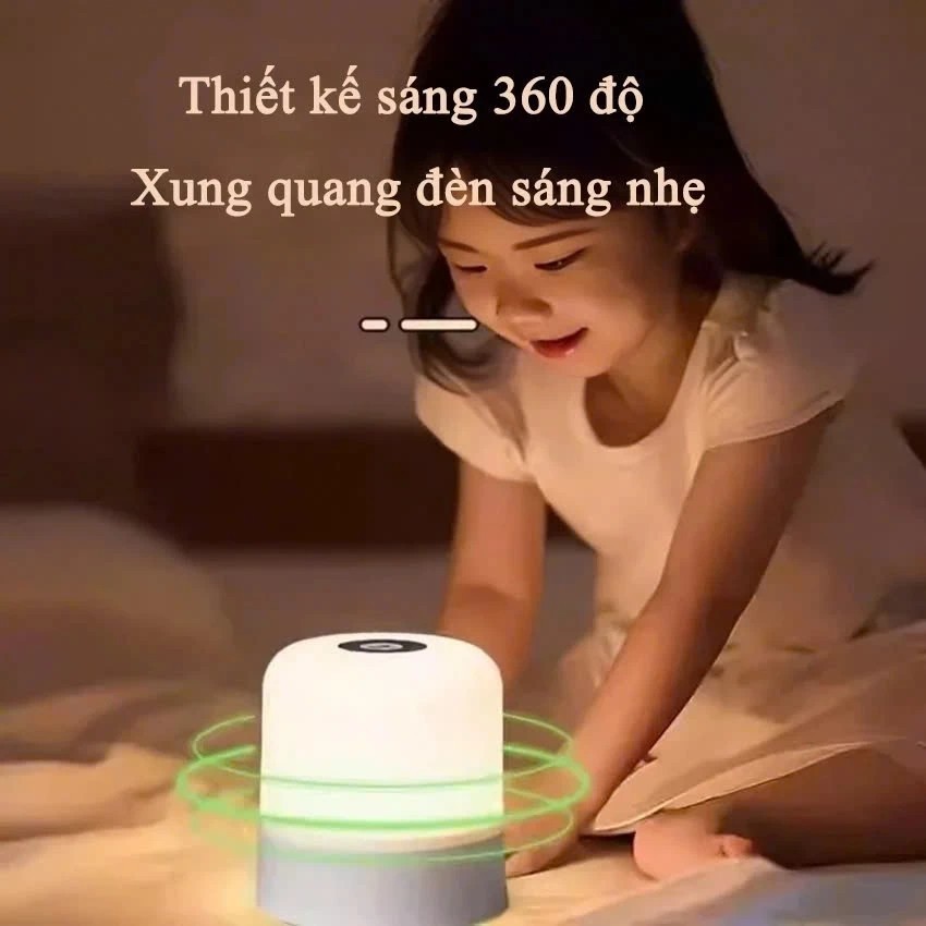 Đèn ngủ để bàn cảm ứng 3 màu ánh sáng LED mini xách tay điều chỉnh cảm ứng phù hợp phòng ngủ bàn học trang trí Bán Buôn
