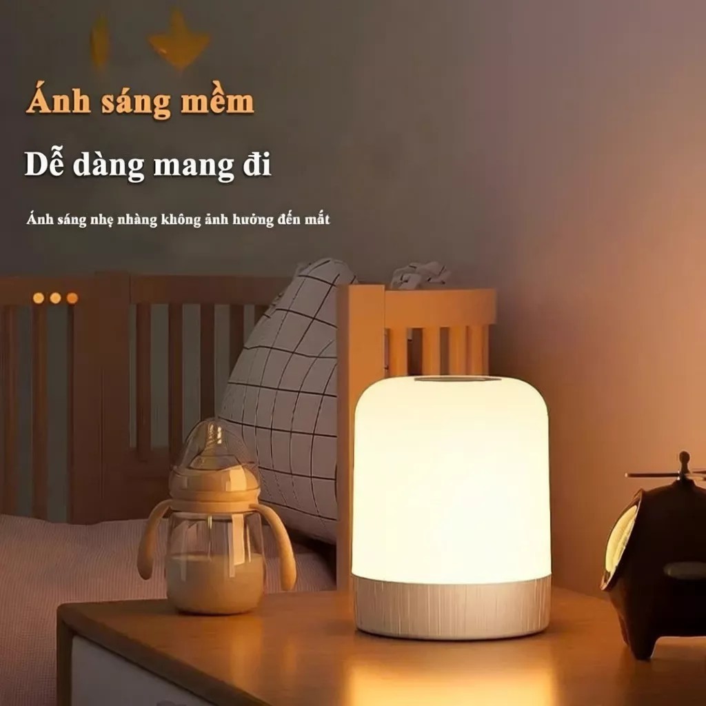 Đèn ngủ để bàn cảm ứng 3 màu ánh sáng LED mini xách tay điều chỉnh cảm ứng phù hợp phòng ngủ bàn học trang trí Bán Buôn