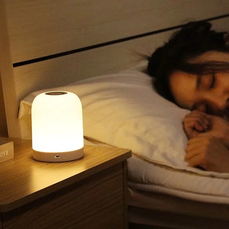 Đèn ngủ để bàn cảm ứng 3 màu ánh sáng LED mini xách tay điều chỉnh cảm ứng phù hợp phòng ngủ bàn học trang trí Bán Buôn