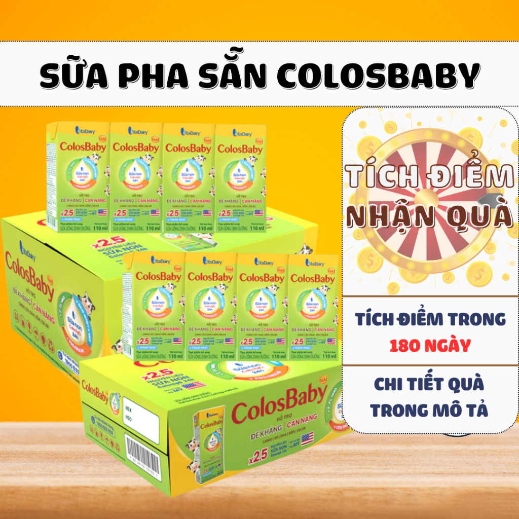 Sữa pha sẵn Colosbaby Gold Mới 110/180ml date mới thùng 24 / 48 hộp