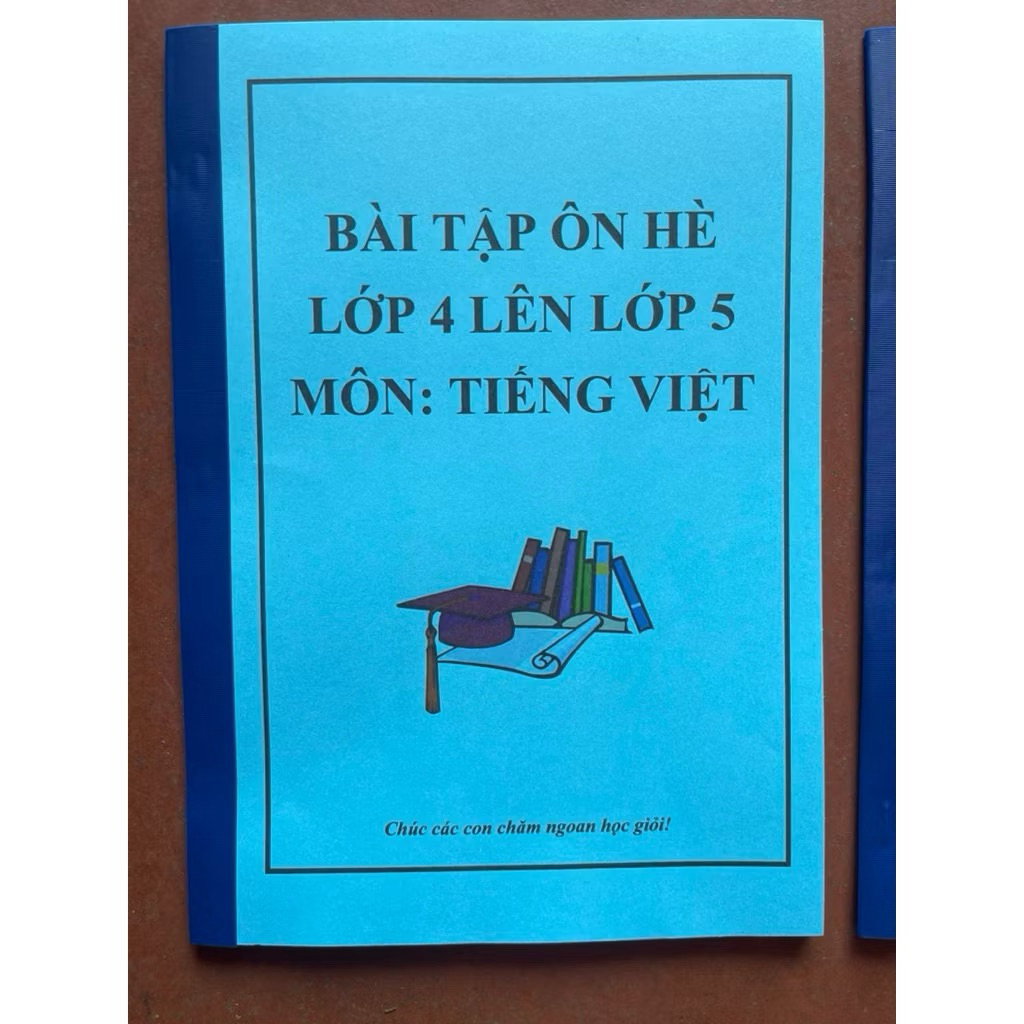 Combo 2 quyển ôn hè toán và tiếng việt cho bé các lớp 1,2,3,4,5