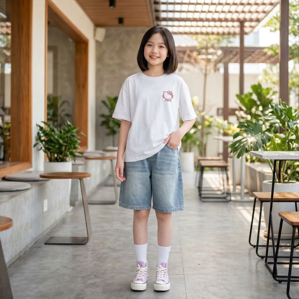 Áo phông hình kitty cho bé gái size đại BEESHOP H26033