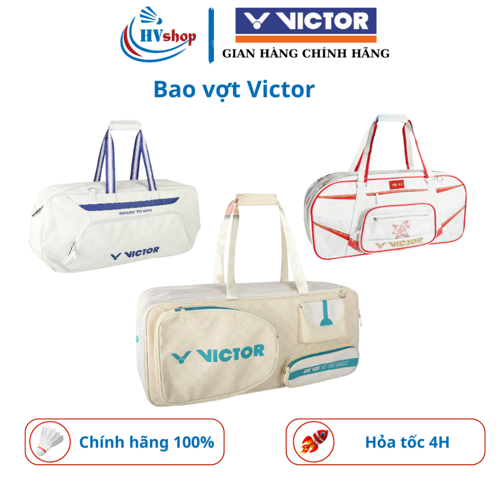 Bao vợt cầu lông Victor BR5618, BR5620, BR5642 chính hãng, 03 ngăn đựng đồ, ngăn đựng vợt chống sốc - HVShop