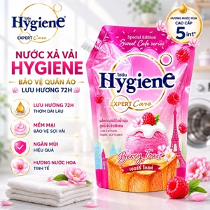Combo 2 Túi Nước Xả Vải Hygiene Nhập Khẩu Thái Lan 1100ml Hương Nước Hoa - Làm Mềm Vải và Lưu Hương Lâu
