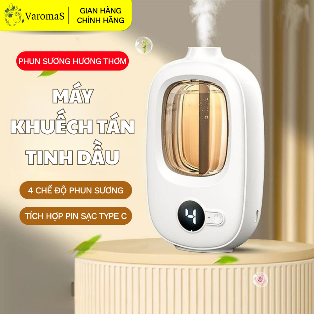 Máy Khuếch Tán Tinh Dầu Tự Động Varomas Tạo Độ Ẩm Không Khí Tự Động Cho Toilet Phòng Khách Khử Mùi Lâu Phai KT98