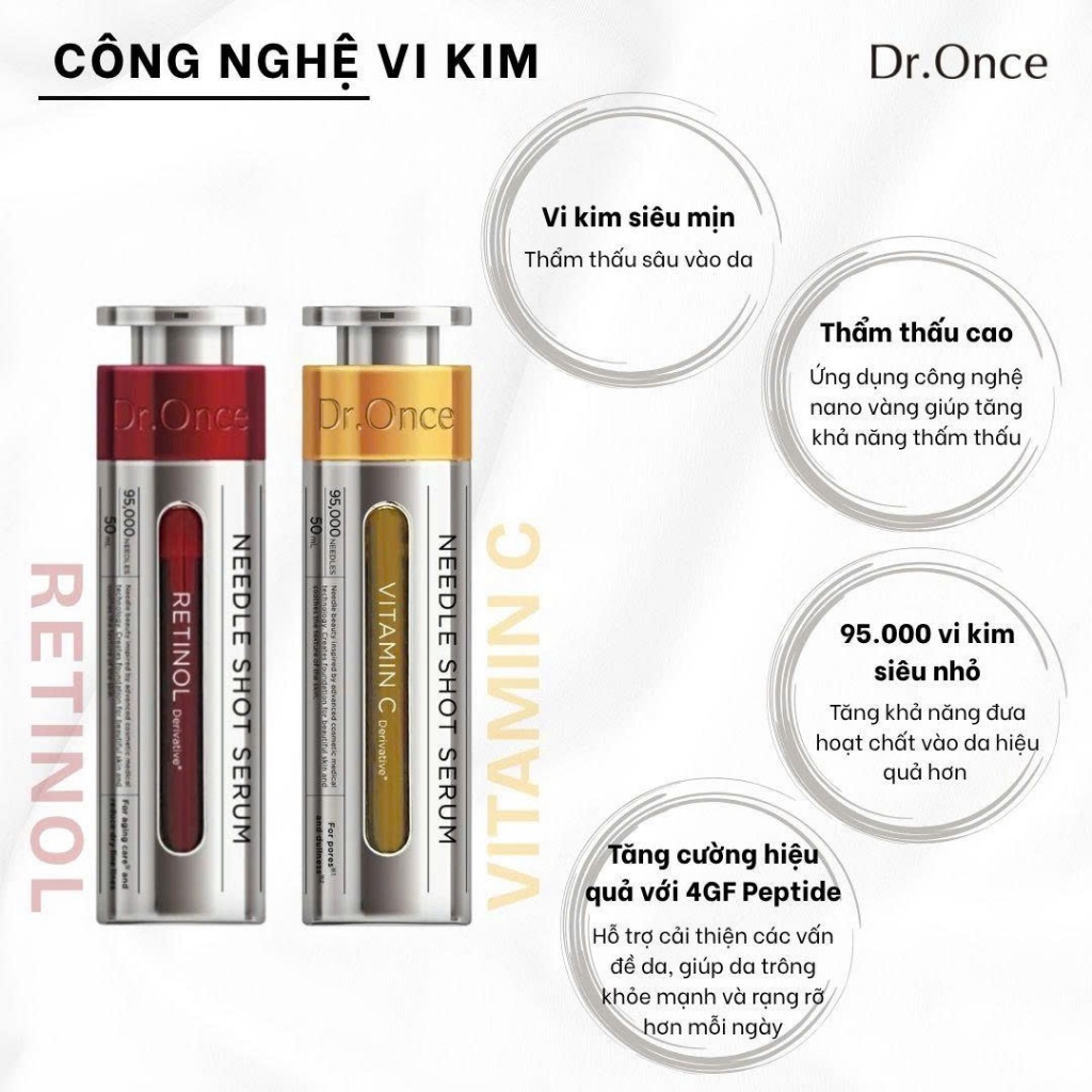 Tinh Chất Vi Kim Tái Tạo Và Căng Bóng Da DR.ONCE NEEDLE SHOT SERUM 50ML - Phương An House