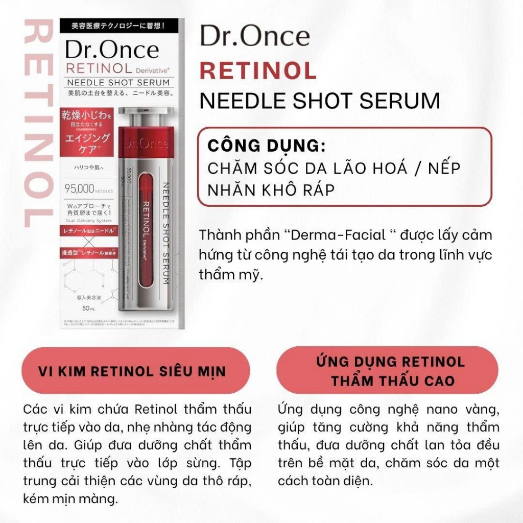Tinh Chất Vi Kim Tái Tạo Và Căng Bóng Da DR.ONCE NEEDLE SHOT SERUM 50ML - Phương An House