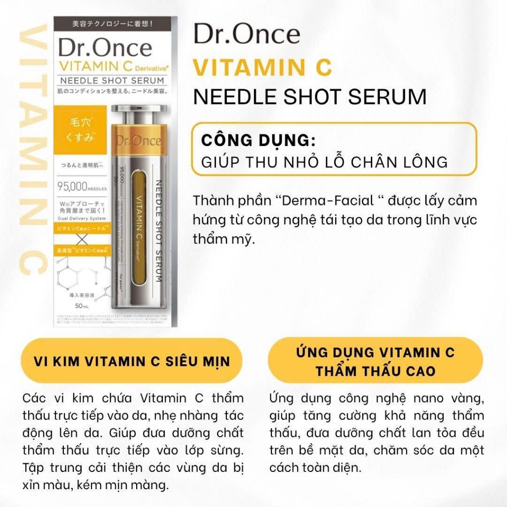 Tinh Chất Vi Kim Tái Tạo Và Căng Bóng Da DR.ONCE NEEDLE SHOT SERUM 50ML - Phương An House