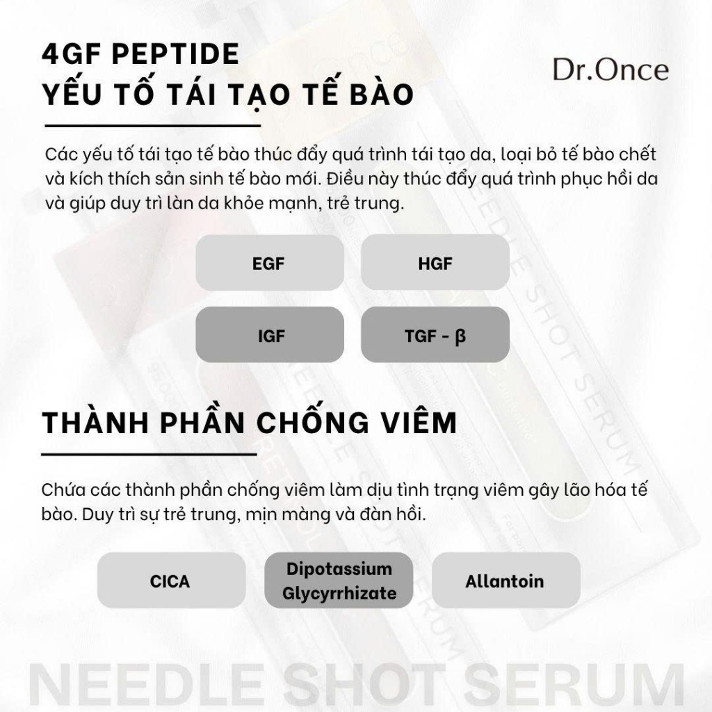 Tinh Chất Vi Kim Tái Tạo Và Căng Bóng Da DR.ONCE NEEDLE SHOT SERUM 50ML - Phương An House